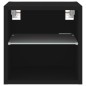 vidaXL Mueble de TV de pared con luces LED negro 30x28,5x30 cm vidaXL Mueble de TV de pared con luces LED negro 30x28,5x30 cm