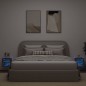 vidaXL Muebles TV de pared luces LED 2 uds roble ahumado 30x28,5x30 cm