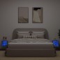vidaXL Muebles TV de pared luces LED 2 uds gris hormigón 30x28,5x30 cm