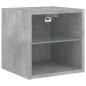 vidaXL Muebles TV de pared luces LED 2 uds gris hormigón 30x28,5x30 cm