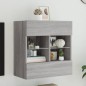 vidaXL Mueble de TV de pared con luces LED gris Sonoma 58,5x30x60,5 cm vidaXL Mueble de TV de pared con luces LED gris Sonoma 58,5x30x60,5 cm