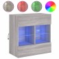 vidaXL Mueble de TV de pared con luces LED gris Sonoma 58,5x30x60,5 cm vidaXL Mueble de TV de pared con luces LED gris Sonoma 58,5x30x60,5 cm