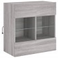 vidaXL Mueble de TV de pared con luces LED gris Sonoma 58,5x30x60,5 cm vidaXL Mueble de TV de pared con luces LED gris Sonoma 58,5x30x60,5 cm