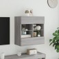 vidaXL Mueble de TV de pared con luces LED gris Sonoma 58,5x30x60,5 cm vidaXL Mueble de TV de pared con luces LED gris Sonoma 58,5x30x60,5 cm