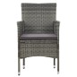 vidaXL Juego de comedor para jardín de 5 piezas gris vidaXL Juego de comedor para jardín de 5 piezas gris