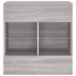vidaXL Mueble de TV de pared con luces LED gris Sonoma 58,5x30x60,5 cm vidaXL Mueble de TV de pared con luces LED gris Sonoma 58,5x30x60,5 cm