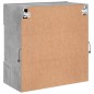vidaXL Mueble TV de pared con luces LED gris hormigón 58,5x30x60,5 cm