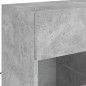 vidaXL Mueble TV de pared con luces LED gris hormigón 58,5x30x60,5 cm