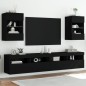 vidaXL Muebles de TV de pared con luces LED 2 uds negro 40x30x60,5 cm vidaXL Muebles de TV de pared con luces LED 2 uds negro 40x30x60,5 cm