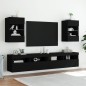 vidaXL Muebles de TV de pared con luces LED 2 uds negro 40x30x60,5 cm vidaXL Muebles de TV de pared con luces LED 2 uds negro 40x30x60,5 cm
