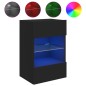 vidaXL Muebles de TV de pared con luces LED 2 uds negro 40x30x60,5 cm vidaXL Muebles de TV de pared con luces LED 2 uds negro 40x30x60,5 cm