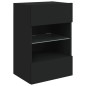 vidaXL Muebles de TV de pared con luces LED 2 uds negro 40x30x60,5 cm vidaXL Muebles de TV de pared con luces LED 2 uds negro 40x30x60,5 cm