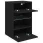 vidaXL Muebles de TV de pared con luces LED 2 uds negro 40x30x60,5 cm vidaXL Muebles de TV de pared con luces LED 2 uds negro 40x30x60,5 cm