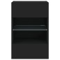 vidaXL Muebles de TV de pared con luces LED 2 uds negro 40x30x60,5 cm vidaXL Muebles de TV de pared con luces LED 2 uds negro 40x30x60,5 cm