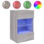 vidaXL Mueble de TV de pared con luces LED gris Sonoma 40x30x60,5 cm vidaXL Mueble de TV de pared con luces LED gris Sonoma 40x30x60,5 cm