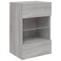 vidaXL Mueble de TV de pared con luces LED gris Sonoma 40x30x60,5 cm vidaXL Mueble de TV de pared con luces LED gris Sonoma 40x30x60,5 cm