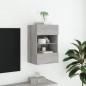 vidaXL Mueble de TV de pared con luces LED gris Sonoma 40x30x60,5 cm vidaXL Mueble de TV de pared con luces LED gris Sonoma 40x30x60,5 cm