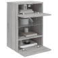 vidaXL Mueble de TV de pared con luces LED gris Sonoma 40x30x60,5 cm vidaXL Mueble de TV de pared con luces LED gris Sonoma 40x30x60,5 cm