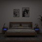 vidaXL Muebles TV de pared luces LED 2 uds roble ahumado 40x30x40 cm