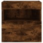 vidaXL Muebles TV de pared luces LED 2 uds roble ahumado 40x30x40 cm