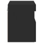 vidaXL Mueble de TV de pared con luces LED negro 40x30x40 cm