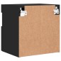 vidaXL Mueble de TV de pared con luces LED negro 40x30x40 cm