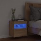 vidaXL Mueble de TV de pared con luces LED roble Sonoma 40x30x40 cm vidaXL Mueble de TV de pared con luces LED roble Sonoma 40x30x40 cm