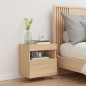 vidaXL Mueble de TV de pared con luces LED roble Sonoma 40x30x40 cm vidaXL Mueble de TV de pared con luces LED roble Sonoma 40x30x40 cm