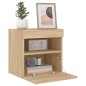 vidaXL Mueble de TV de pared con luces LED roble Sonoma 40x30x40 cm vidaXL Mueble de TV de pared con luces LED roble Sonoma 40x30x40 cm