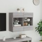 vidaXL Mueble de TV de pared con luces LED gris Sonoma 78,5x30x60,5 cm