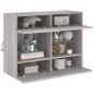 vidaXL Mueble de TV de pared con luces LED gris Sonoma 78,5x30x60,5 cm