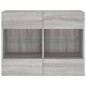 vidaXL Mueble de TV de pared con luces LED gris Sonoma 78,5x30x60,5 cm