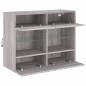 vidaXL Mueble de TV de pared con luces LED gris Sonoma 78,5x30x60,5 cm