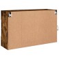 vidaXL Mueble TV de pared con luces LED roble ahumado 98,5x30x60,5 cm vidaXL Mueble TV de pared con luces LED roble ahumado 98,5x30x60,5 cm