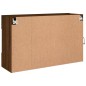 vidaXL Mueble TV de pared con luces LED roble marrón 98,5x30x60,5 cm