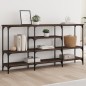 vidaXL Mesa consola madera de ingeniería marrón roble 160x29x80 cm