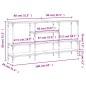 vidaXL Mesa consola madera de ingeniería marrón roble 160x29x80 cm