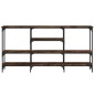 vidaXL Mesa consola madera de ingeniería roble ahumado 160x29x80 cm vidaXL Mesa consola madera de ingeniería roble ahumado 160x29x80 cm