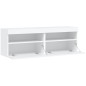 vidaXL Muebles de TV de pared con luces LED 2 uds blanco 60x30x40 cm vidaXL Muebles de TV de pared con luces LED 2 uds blanco 60x30x40 cm