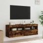 vidaXL Muebles TV de pared luces LED 2 uds roble ahumado 60x30x40 cm vidaXL Muebles TV de pared luces LED 2 uds roble ahumado 60x30x40 cm
