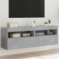 vidaXL Muebles TV de pared luces LED 2 uds gris hormigón 60x30x40 cm vidaXL Muebles TV de pared luces LED 2 uds gris hormigón 60x30x40 cm