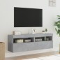 vidaXL Muebles TV de pared luces LED 2 uds gris hormigón 60x30x40 cm vidaXL Muebles TV de pared luces LED 2 uds gris hormigón 60x30x40 cm