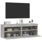 vidaXL Muebles TV de pared luces LED 2 uds gris hormigón 60x30x40 cm vidaXL Muebles TV de pared luces LED 2 uds gris hormigón 60x30x40 cm