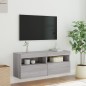 vidaXL Mueble de TV de pared con luces LED gris Sonoma 100x30x40 cm