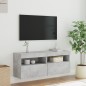 vidaXL Mueble de TV de pared con luces LED gris hormigón 100x30x40 cm