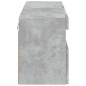 vidaXL Mueble de TV de pared con luces LED gris hormigón 100x30x40 cm
