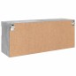 vidaXL Mueble de TV de pared con luces LED gris hormigón 100x30x40 cm