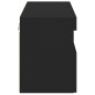 vidaXL Mueble de TV de pared con luces LED negro 80x30x40 cm