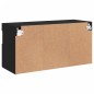 vidaXL Mueble de TV de pared con luces LED negro 80x30x40 cm