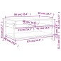 vidaXL Mesa de centro madera contrachapada roble marrón 90x50x45 cm